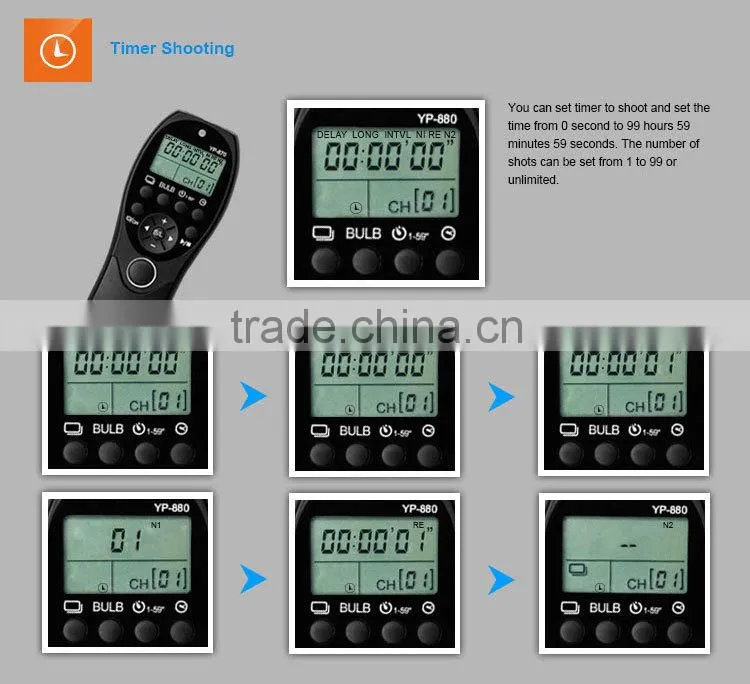 YouPro YP-880/E2 Wired Timer Remote Switch for FUJIFILM X-M1 / FUJIFILM X-A1 / FUJIFILM XQ1 / FUJIFILM X-E2 / FUJIFILM X-T1