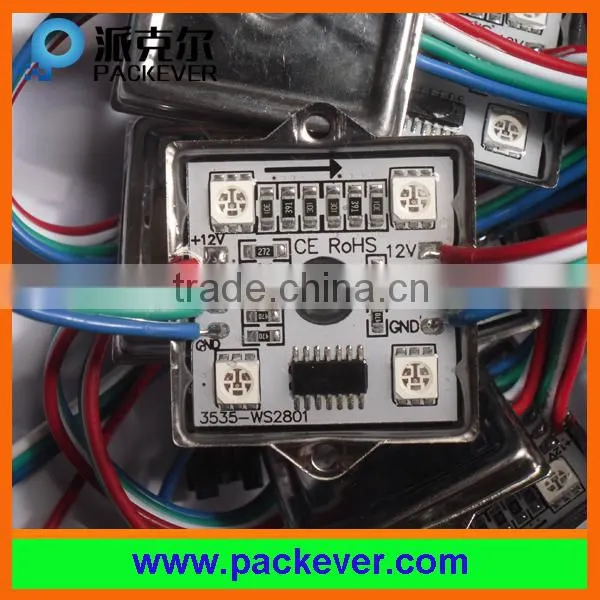 DC12V 4LEDs square shape RGB ws2801 LED pixel module