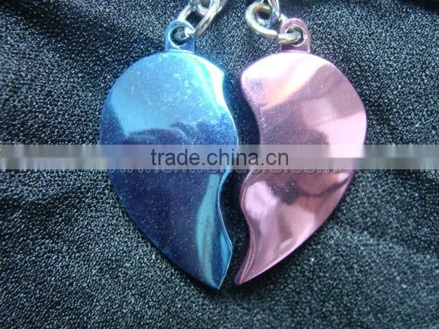 Hot selling fashion heart key couple keychain