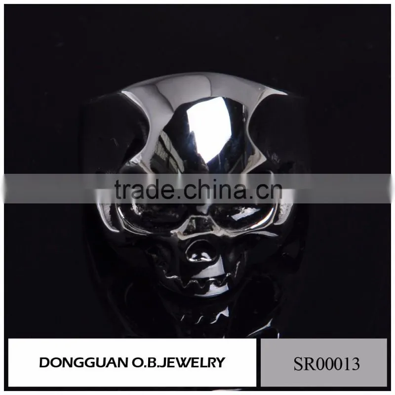 Promotional Fashion Ring Finger Rings Photos /Stainless Steel Skull Ring For Men