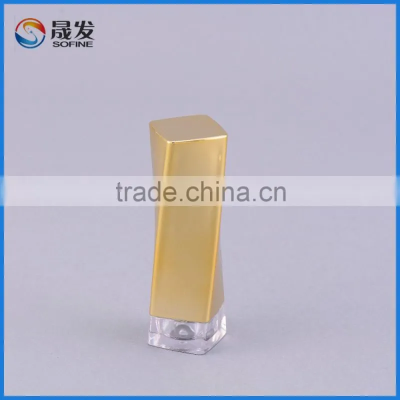 Yellow color top sale cosmetic square lipstick packaging