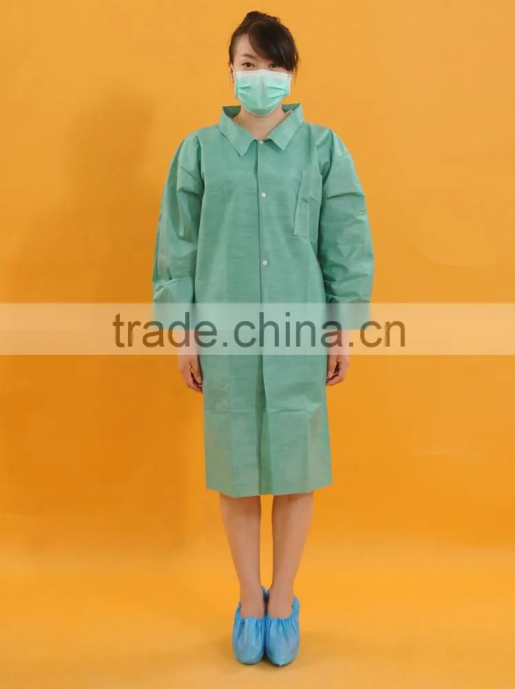 SMS Olive green with pocker medical surgical lab coat