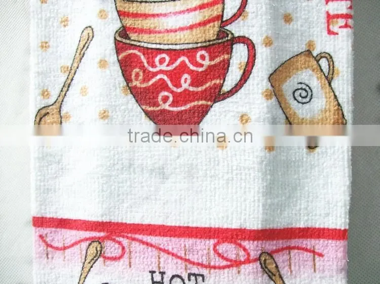 silk screen pigment custom kitchen towel cotton tea towel softtextile home textiles