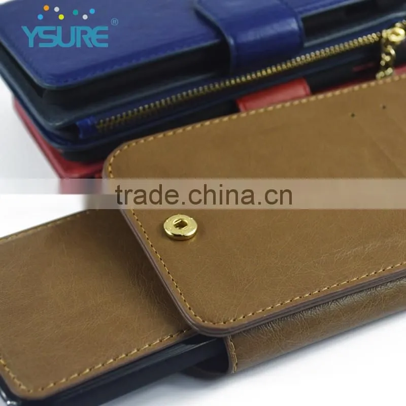 2016 New Style Hot Sales PU Leather Wallet Cases for iphone6/6s with many Card Slot and Separable
