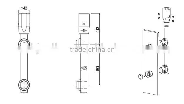Low Noise FIG product details Adjustable Double Sided Heavy Duty Glass Door Hinge