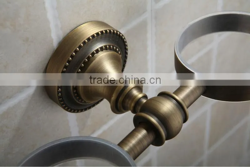 Classic Copper Pure Ceramic Double Tumbler Holder for Bathroom collections