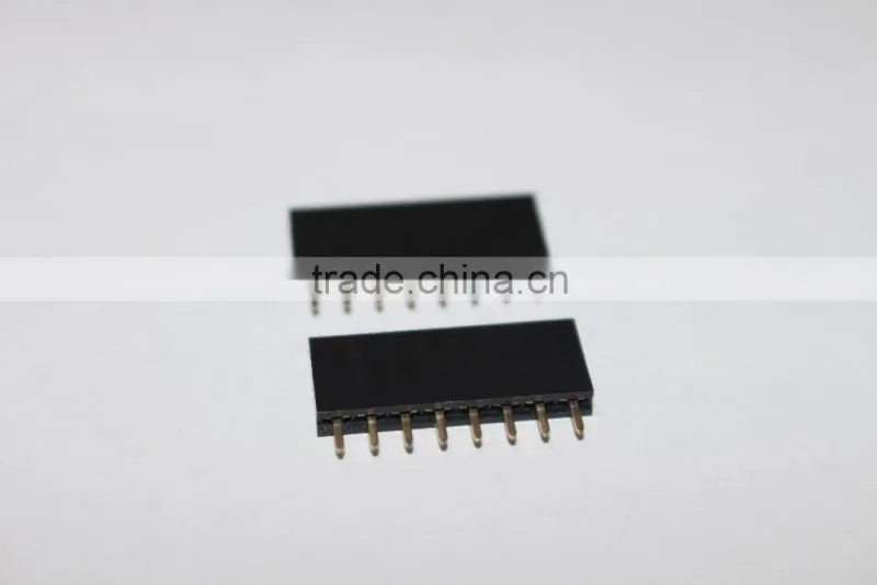 2.54mm single row straight Female header 8 pin