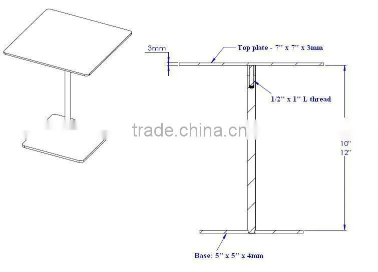 Metal shoe display riser set with square base/ Store fixture shoe stand