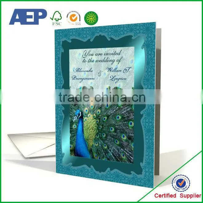 Customized Cheap Wholesale Hand Made Invitation Card Design