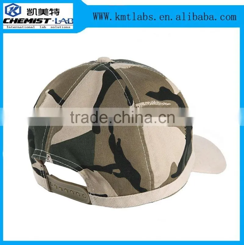 6-Panel custom your own hat with camo fabric baseball cap wholesale