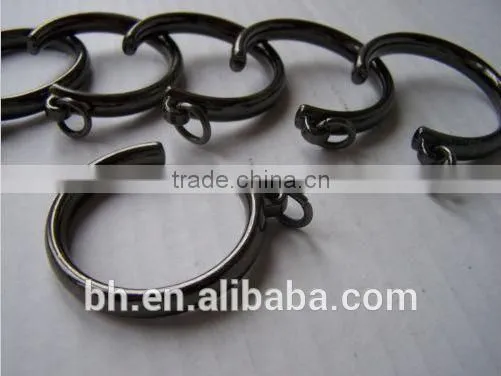 19mm Brushed Nickel Curtain Pole Bay Window Passing Rings