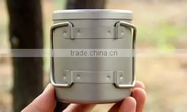Outdoor Titanium Camping Mug Titanium Cup Water Kettle Foldable Water Bottle