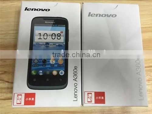 Original New Lenovo A360E Cell Phone Single core 1.0GHz Android 2.3 OS 256MB RAM Snapdragon MSM7627A Support CDMA 0.3MP Camera