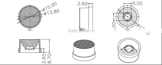 ILENSTECH lens 40/10 x 65 degree match Imitation lumens LED ILENSTECH01ZZ-HAxxF