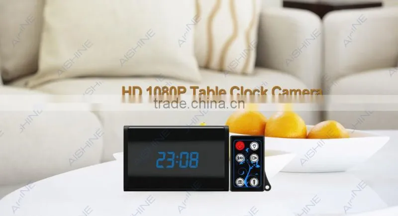 Aishine Clock Camera 1080P Button Camera control Pinhole camera Recording