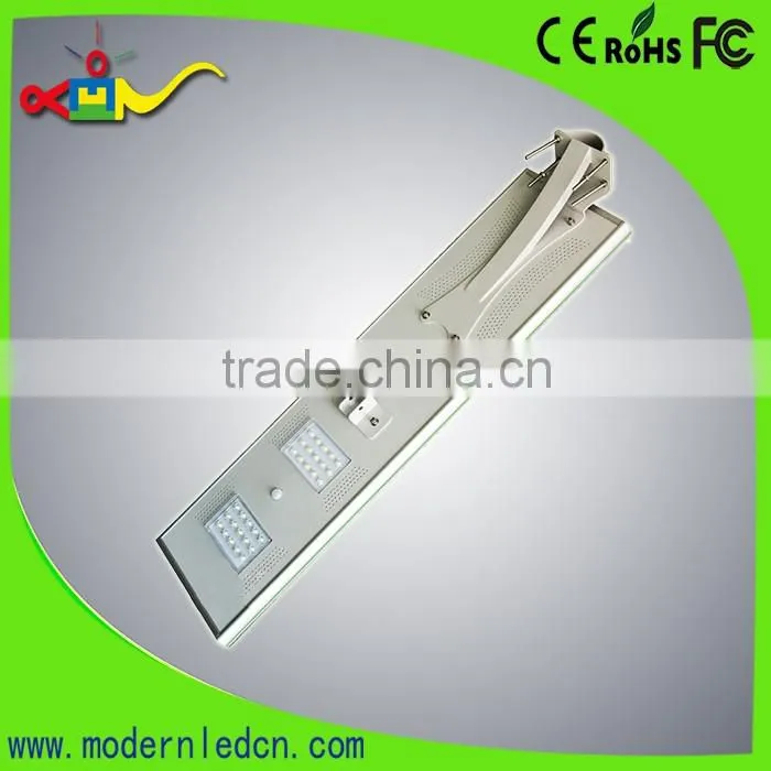solar led light all in one solar led street light18w 1800lm with IR sensor and light contorller