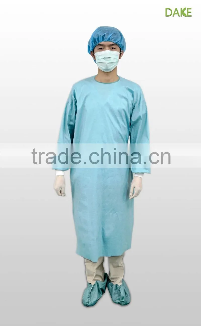 CE&ISO13485 Spunlace Surgical Gown Soft breathable Direct Sale by Own Factory
