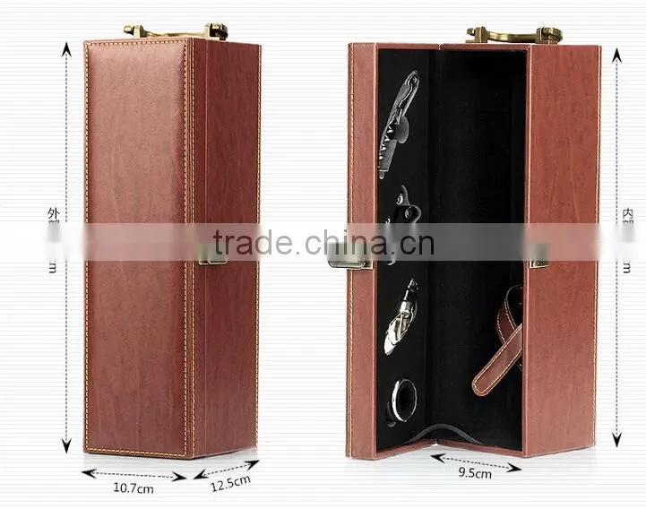 Hot Selling Business concise Black Brown wine gift box wine boxes wholesale
