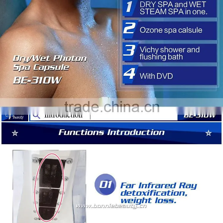 Hydro massage bathtub OZONE SAUNA Infrared spa capsule
