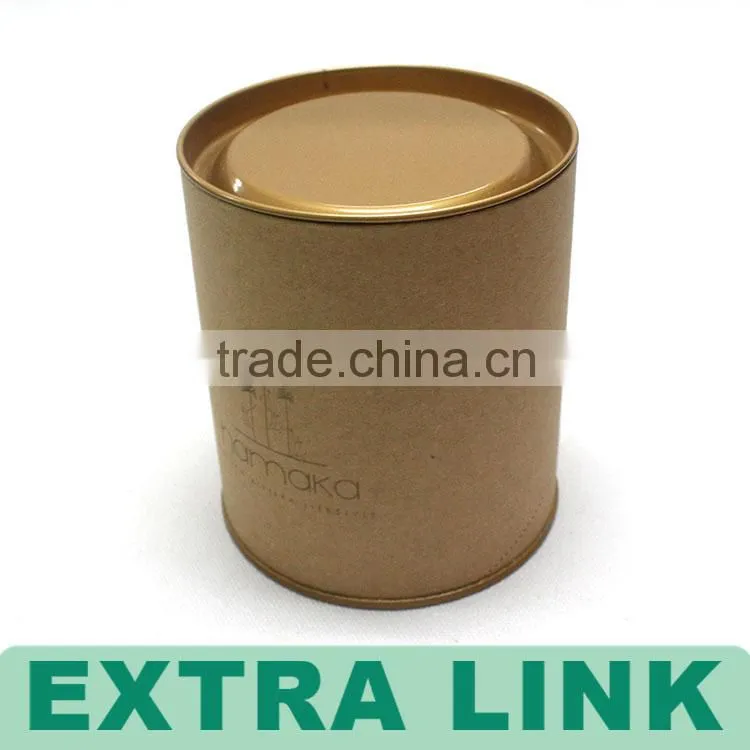 Brown kraft paper easy open Food Grade Peel off lid paper can