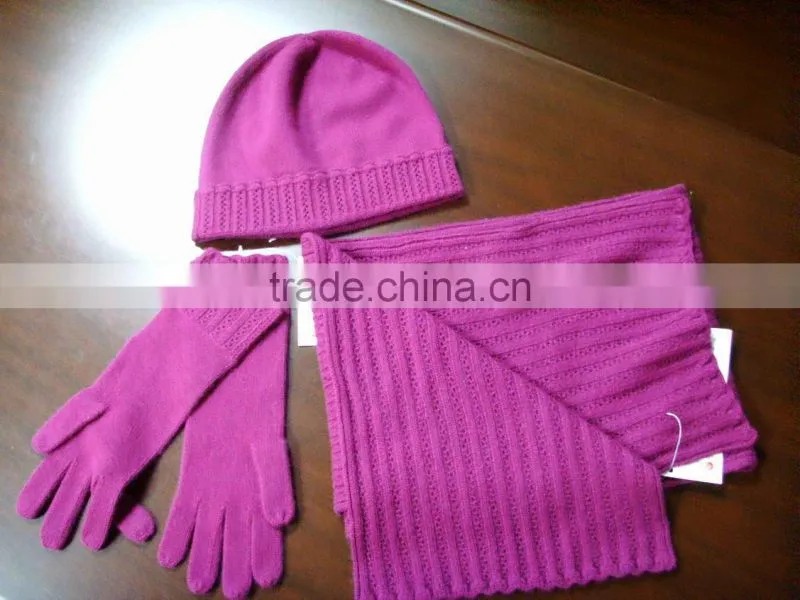 2013 erdos cashmere scarf /hat/gloves set