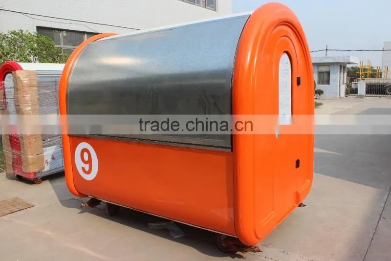 HOT Selling Stainless Steel Street Vending Food Cart Kiosk