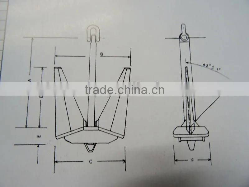 marine supplies brass pool anchor for inflatable boat