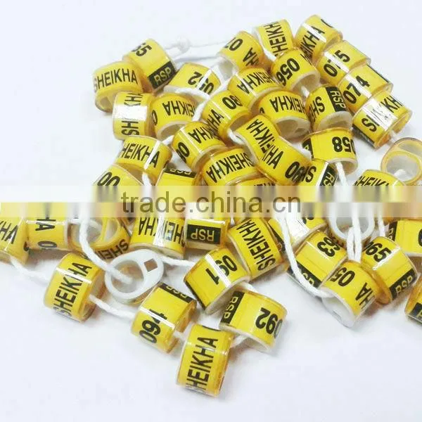 2015plastic core belgium racing pigeon ring 9.5mm.