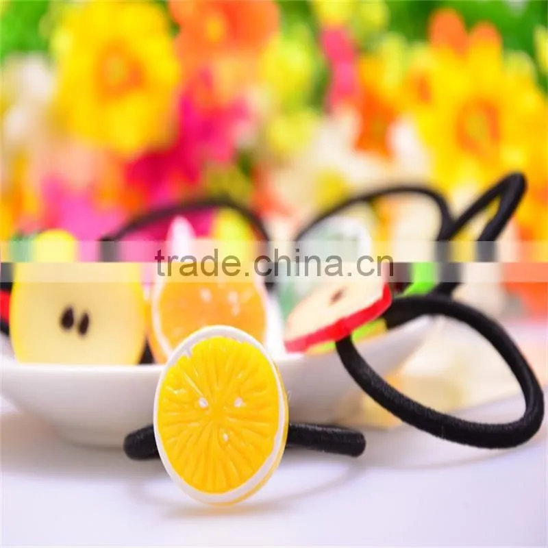 Hot sale Fresh Fruit Hairpin Hair Accessories Elastic Hair Ties for girls