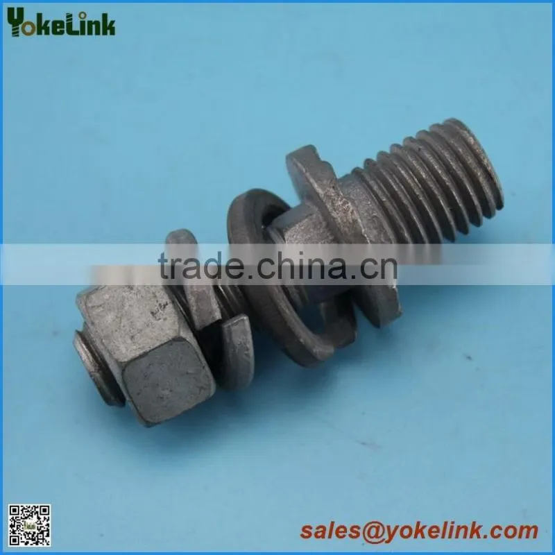 Line post insulator stud long shank for wood crossarm