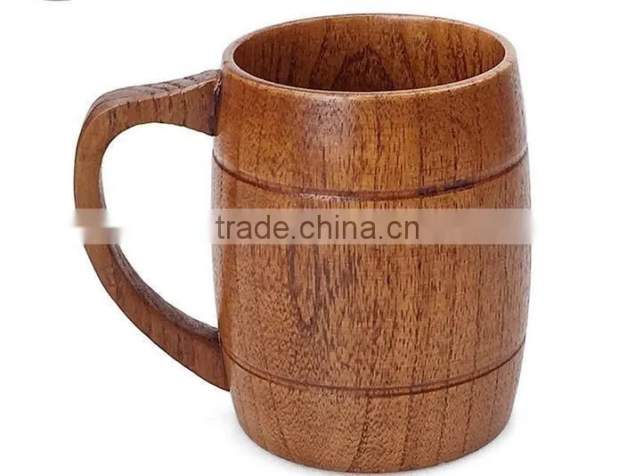 Wooden circular mugs