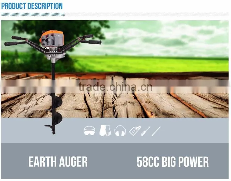 2 stroke earth auger /hole digging machine for tree planting