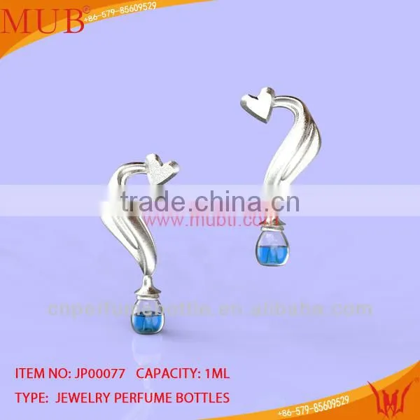 Glass Jewelry Silver Fashion Earring Glass Bottle
