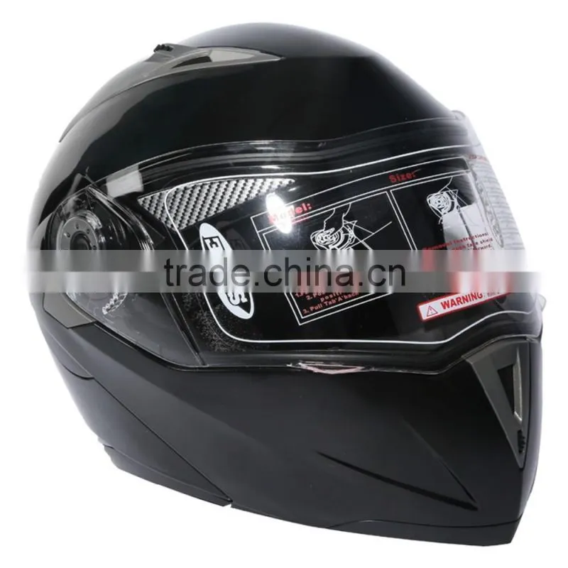 DOT Gloss Black Modular Dual-Visor Street Motorcycle Helmet S M L XL
