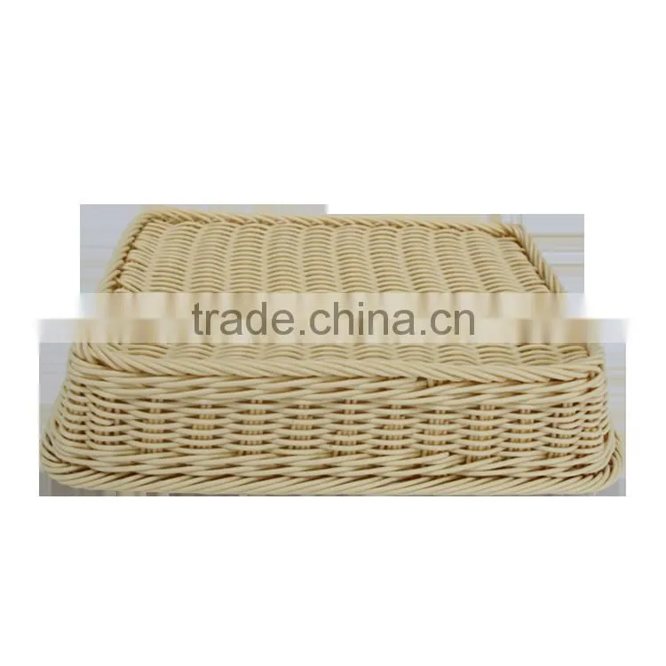 Promotion synthetic rattan basket for home storage and decoration