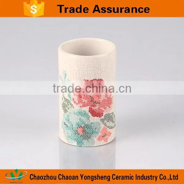 Fantastic made elegant flower ceramic bath accessory