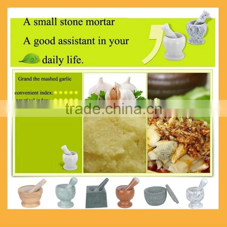 natural stone mortar with pestle for fruit paste garlic crusher kicthenware