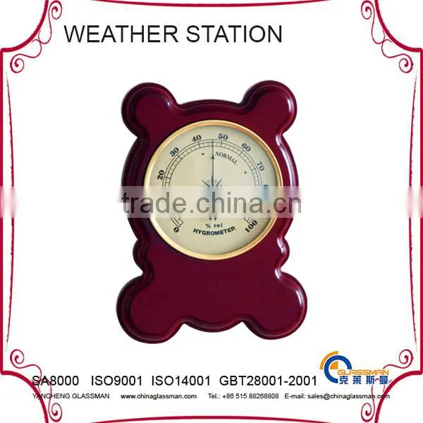indoor multifunction weather station YG1615 with wood base