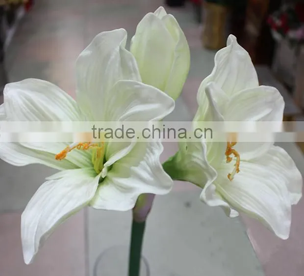 Realistic PU artificial clivia flowers for wedding decoration