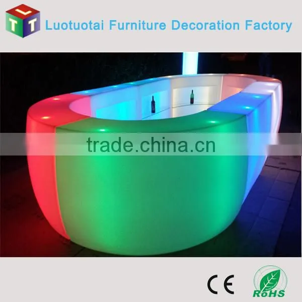 High quality plastic remote control LED straight Bar Counter