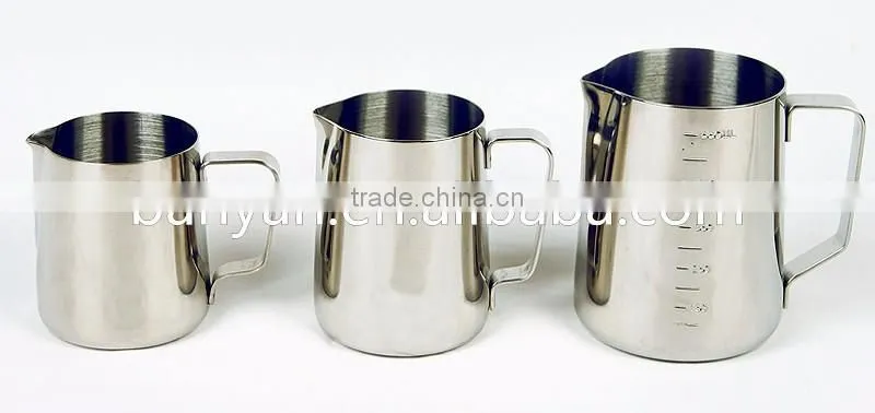 Stainless Steel Milk Cup Milk Frothing Pitcher 12oz Stainless Steel Milk Pot