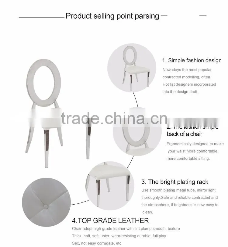 stainless steel metal leather dining chairs