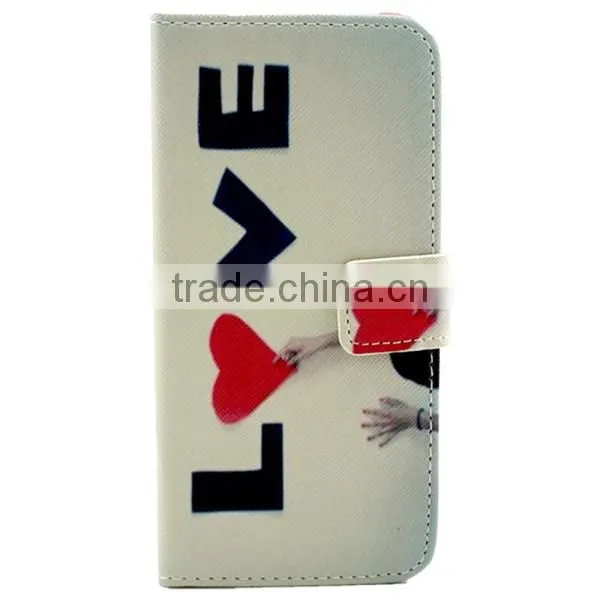 Hot selling cartoon design flip leather case for iphone 6