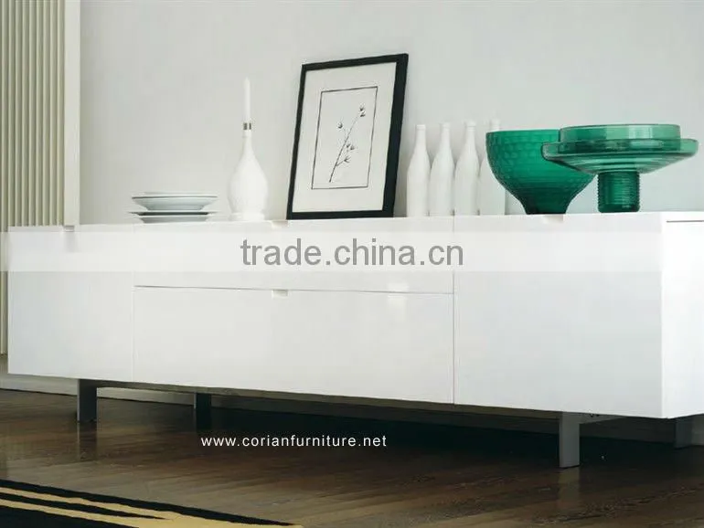 Stylish design solid wood acrylic solid surface corian home hotel side cabinet