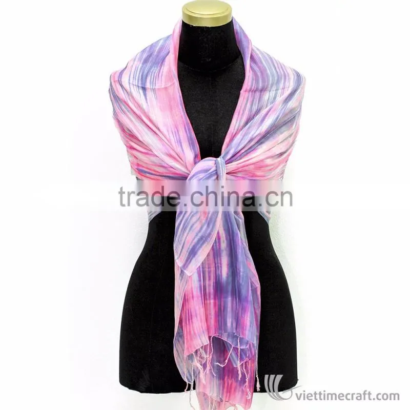 Fashionable silk scarf, 100% pure silk handmade in Vietnam