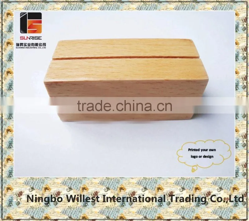 Rectangle mini wooden base for holding chalkboard/calendar/menu/trophy