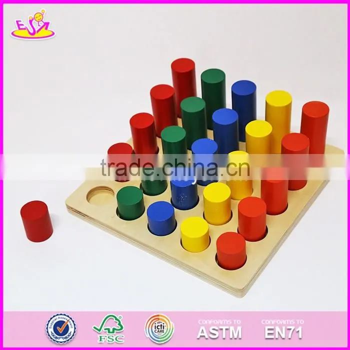 2017 New design toddlers geometry blocks wooden montessori learning materials W12F013