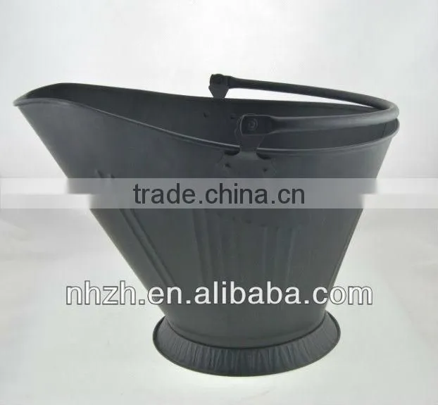 fireplace waterloo black metal coal bucket