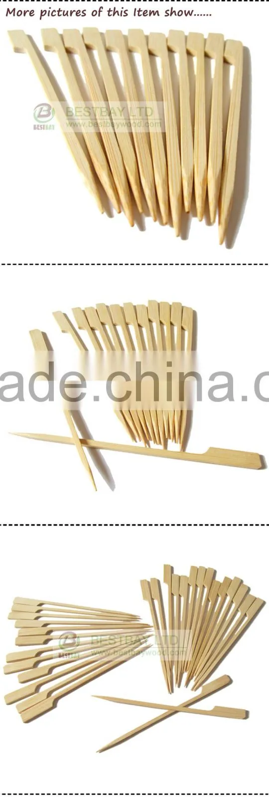 Disposable flat bamboo skewer for bbq