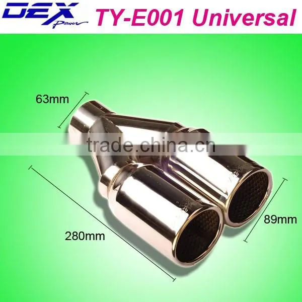 hign automotive part exhaust system universal double muffler tip